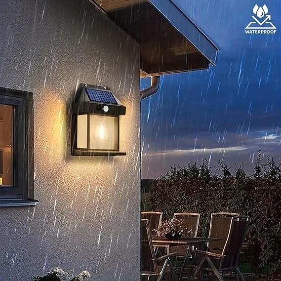 Solar Motion Sensor Night Light — Wireless Wall Lamp