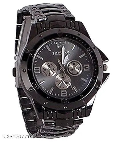 Bold Luxury Analog Watch – Men's Black Edition
