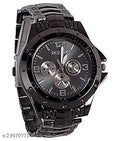 Bold Luxury Analog Watch – Men's Black Edition