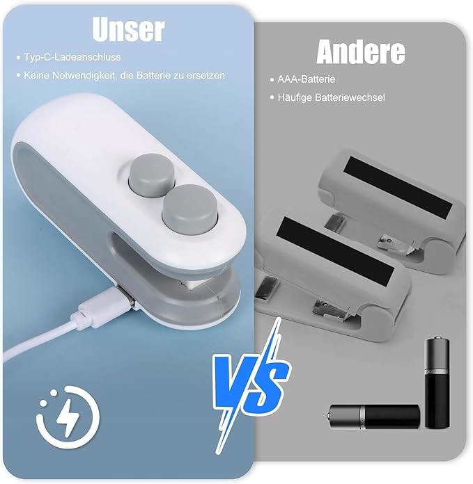 2-in-1 Mini Bag Sealer — USB Rechargeable Heat Sealing & Cutting Tool