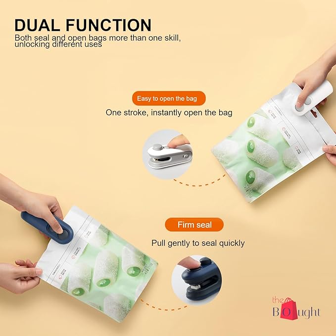 2-in-1 Mini Bag Sealer — USB Rechargeable Heat Sealing & Cutting Tool