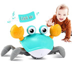 Crawling Crab Baby Toy with Music, LED Lights & Rechargeable Battery