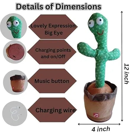 Talking & Dancing Cactus Toy — Repeats What You Say