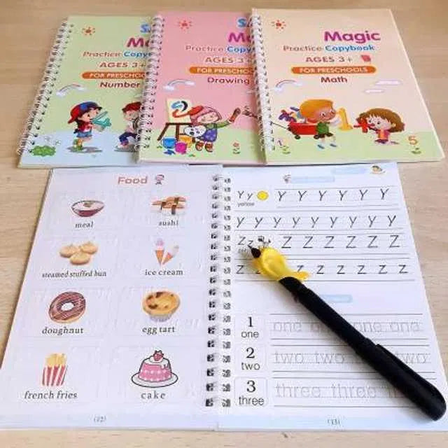 Magic Practice Copybook for Kids — 4 Books + 10 Refills