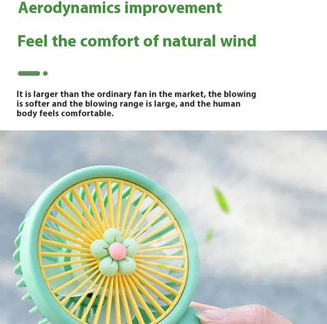 Portable Handheld Fan — Ultra Quiet Rechargeable Mini Fan