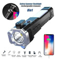 8-in-1 Rechargeable LED Torch with Multiple Light Modes