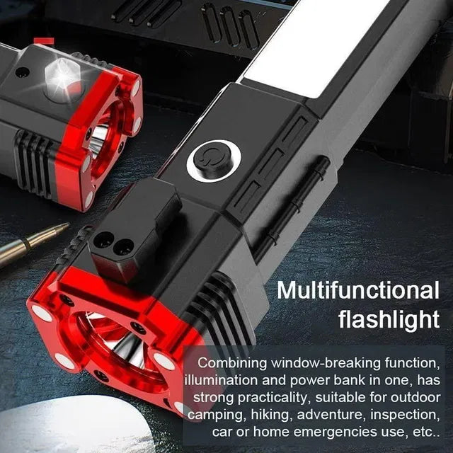 8-in-1 Rechargeable LED Torch with Multiple Light Modes