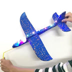 33cm Flash Glider Foam Plane — LED Throwing Aeroplane Toy
