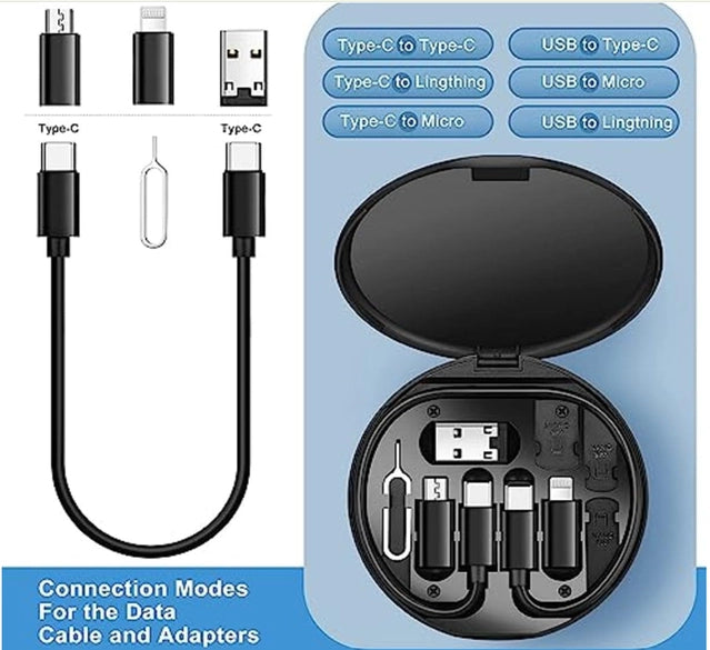 Multi-Functional Fast Charging Cable Set — All-in-One Data Cable