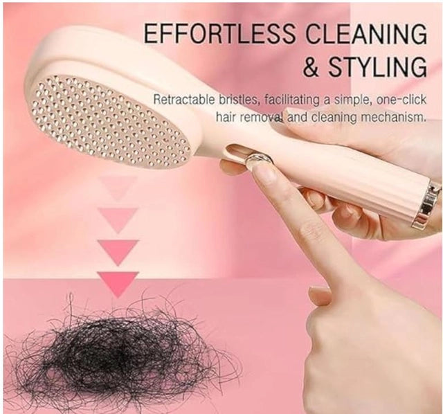 Self-Cleaning Hair Brush — 2-in-1 Detangling Comb
