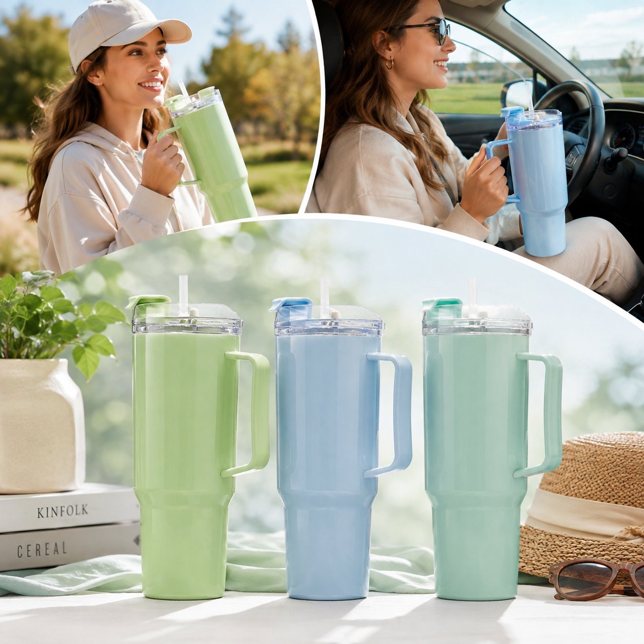 Toony Tumbler 1800ml in all three colours - Mint Green, Sky Blue and Light Green