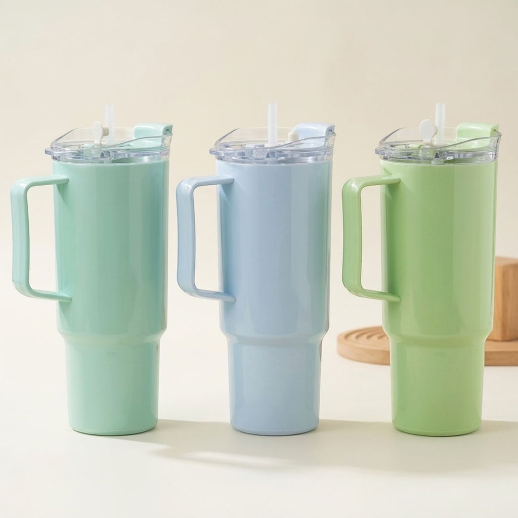 Toony Tumbler available in mint green, sky blue and light green